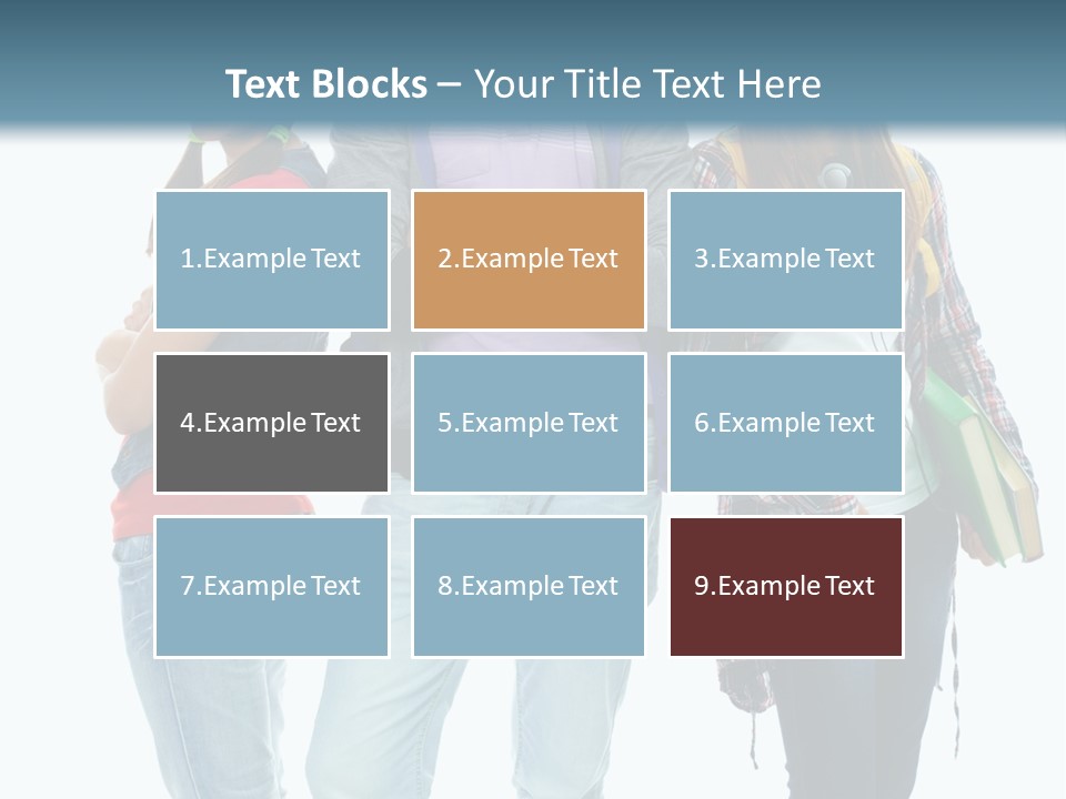 Crossed Female Person PowerPoint Template