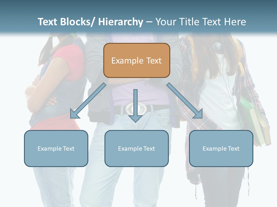 Crossed Female Person PowerPoint Template