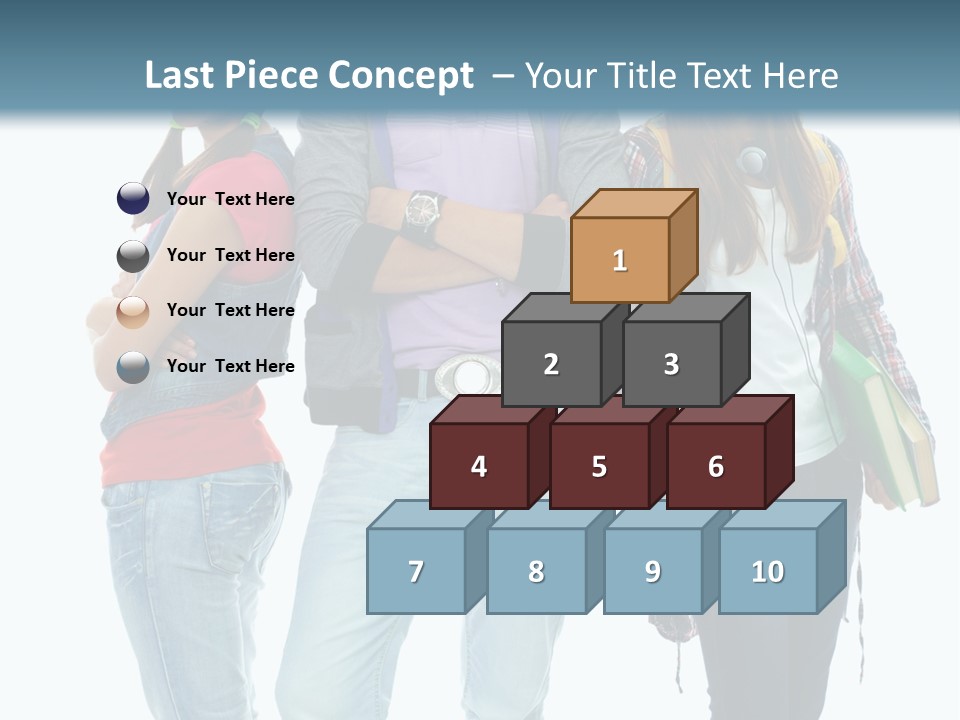 Crossed Female Person PowerPoint Template
