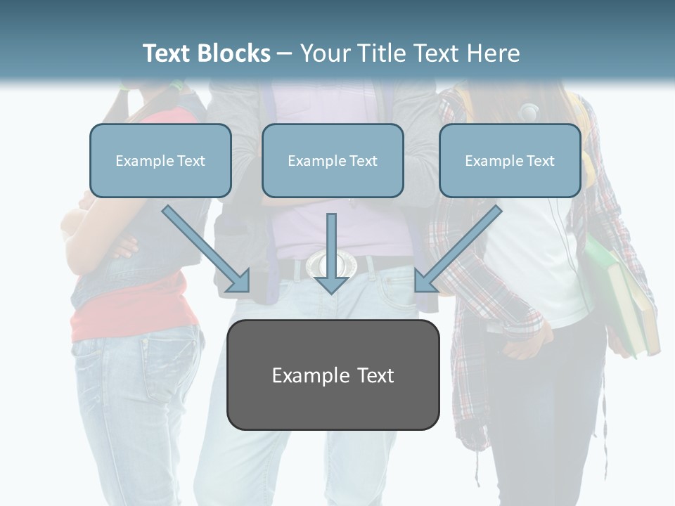 Crossed Female Person PowerPoint Template