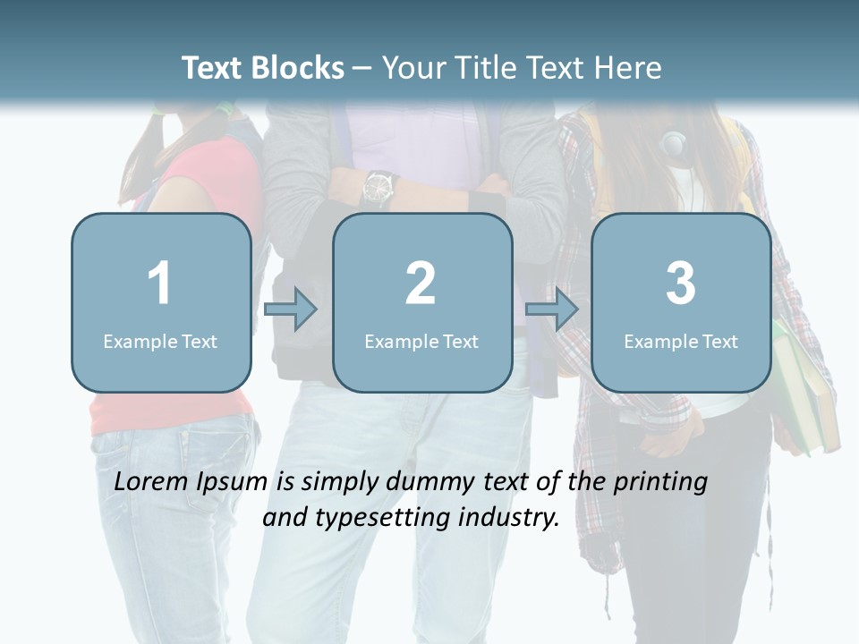 Crossed Female Person PowerPoint Template