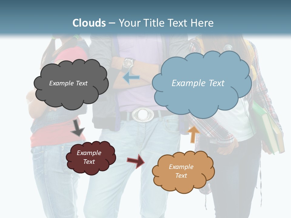 Crossed Female Person PowerPoint Template