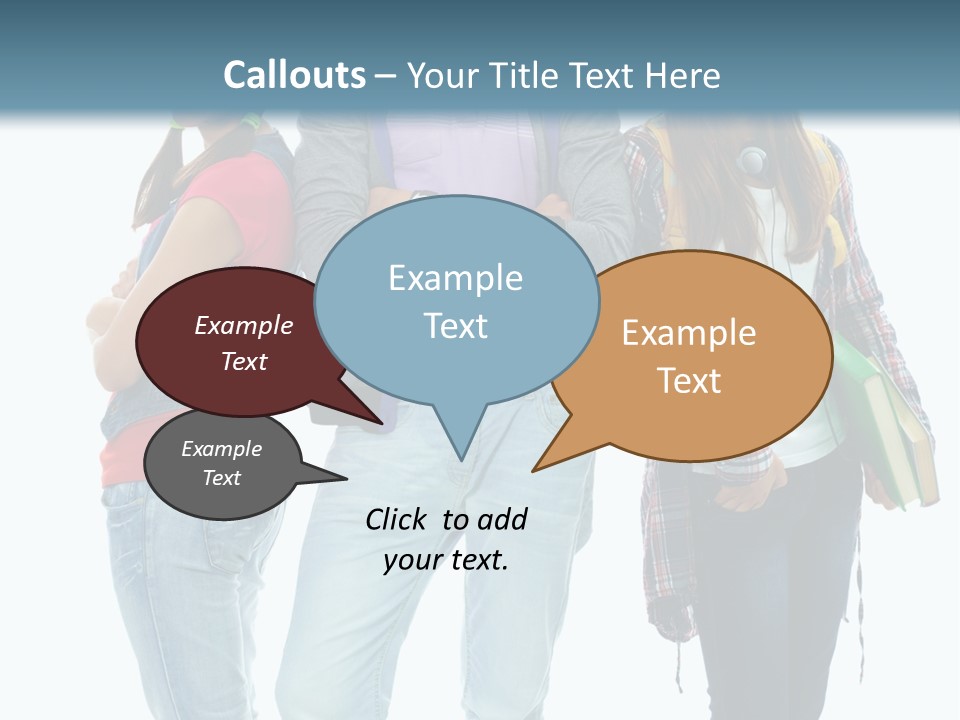 Crossed Female Person PowerPoint Template