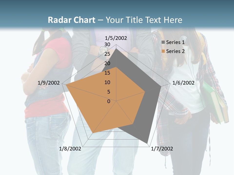 Crossed Female Person PowerPoint Template