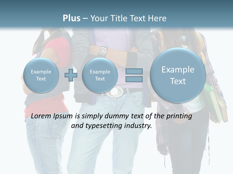 Crossed Female Person PowerPoint Template