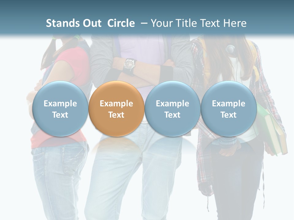 Crossed Female Person PowerPoint Template