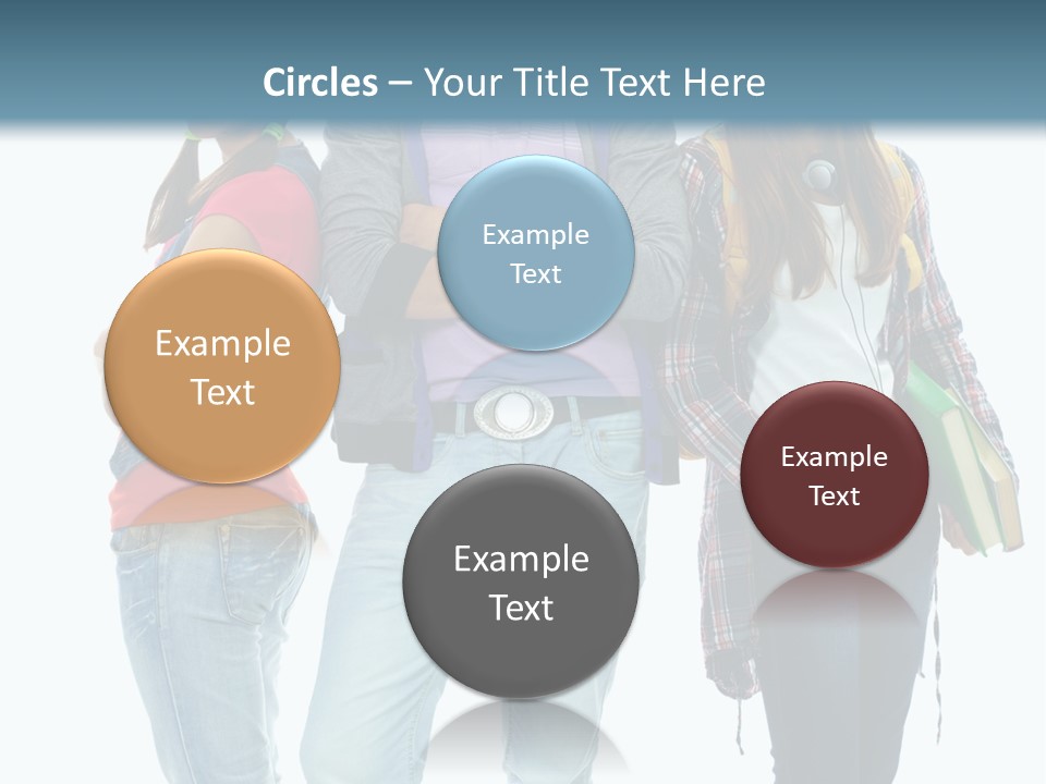 Crossed Female Person PowerPoint Template