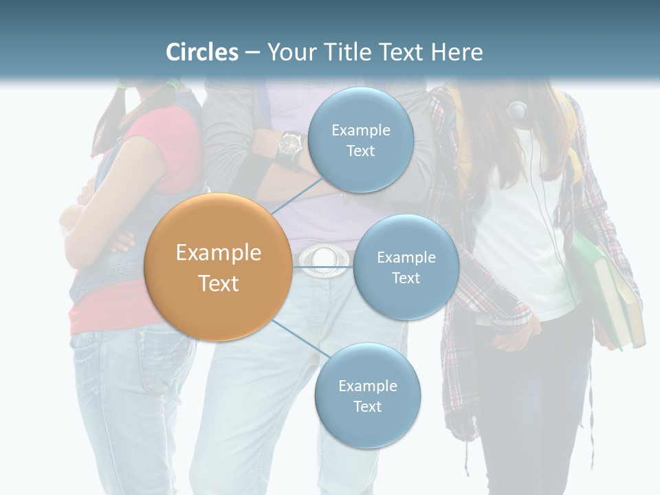 Crossed Female Person PowerPoint Template