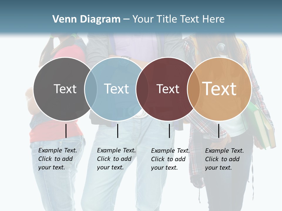 Crossed Female Person PowerPoint Template
