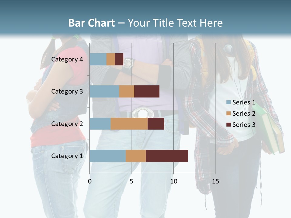 Crossed Female Person PowerPoint Template