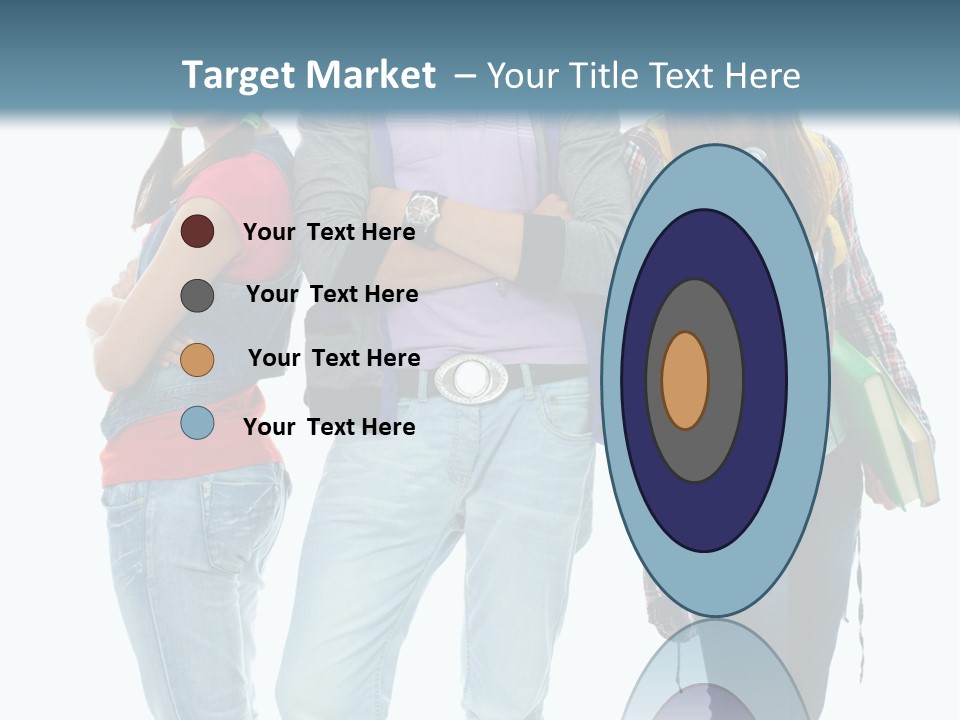 Crossed Female Person PowerPoint Template