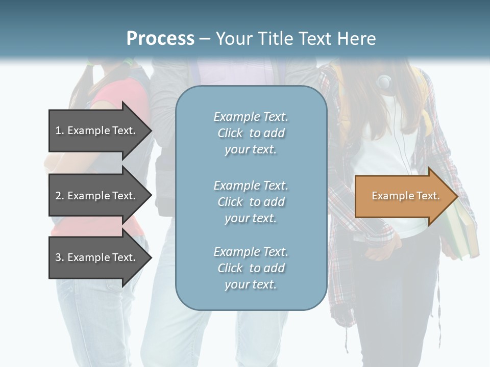 Crossed Female Person PowerPoint Template