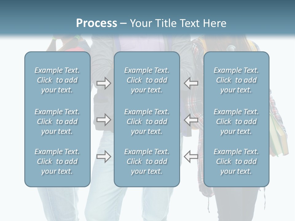 Crossed Female Person PowerPoint Template