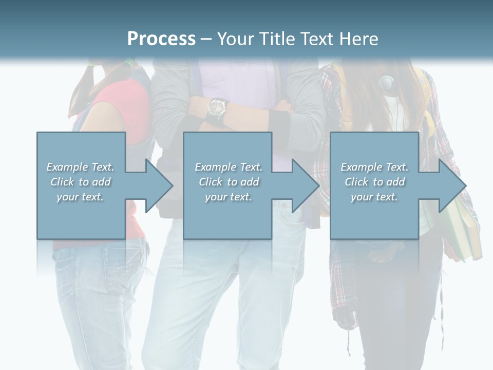 Crossed Female Person PowerPoint Template