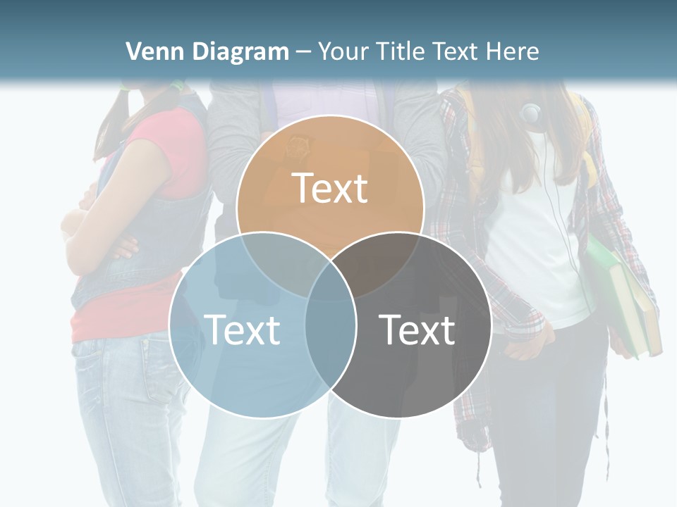 Crossed Female Person PowerPoint Template