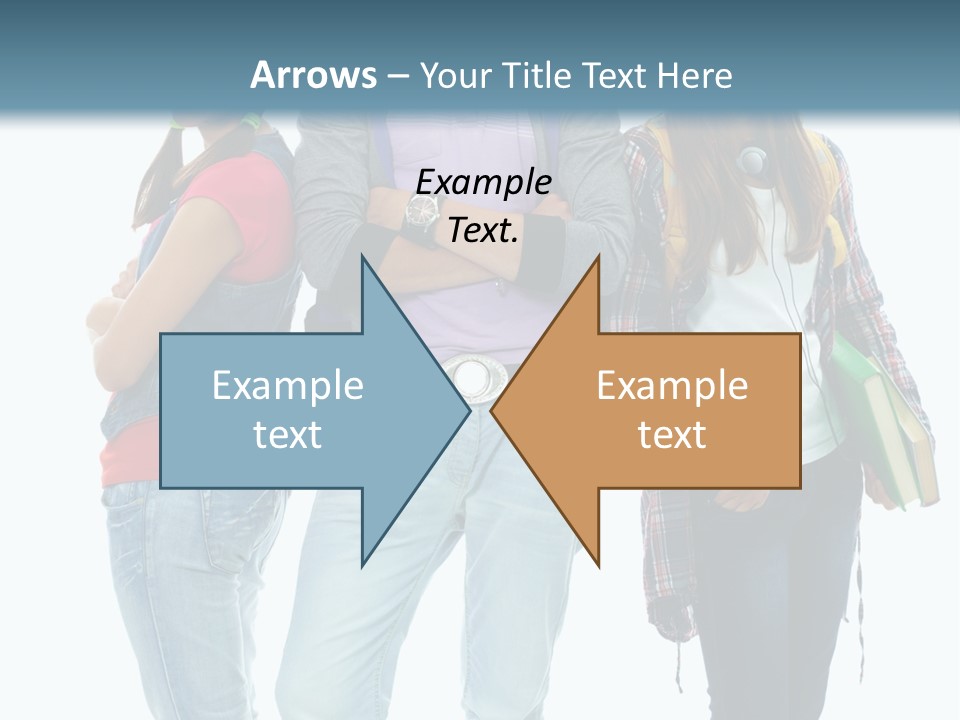 Crossed Female Person PowerPoint Template