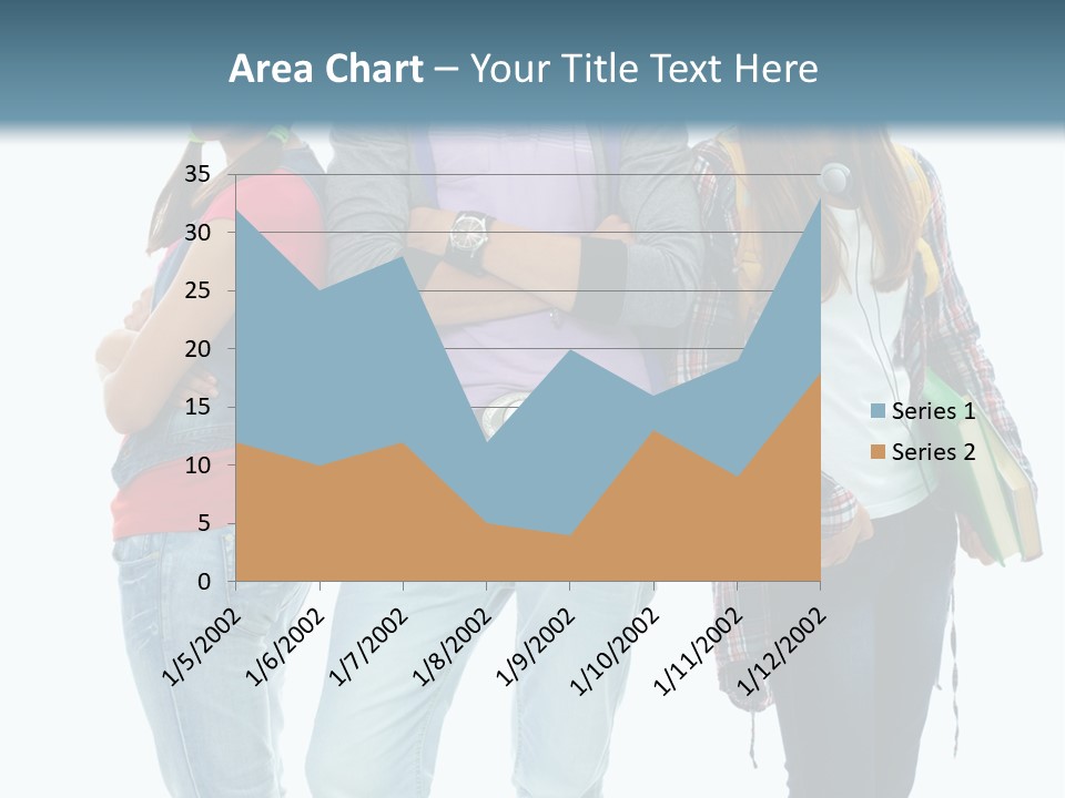 Crossed Female Person PowerPoint Template