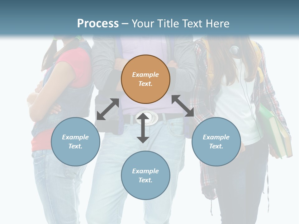 Crossed Female Person PowerPoint Template
