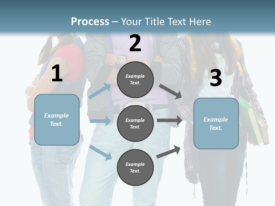 Crossed Female Person PowerPoint Template