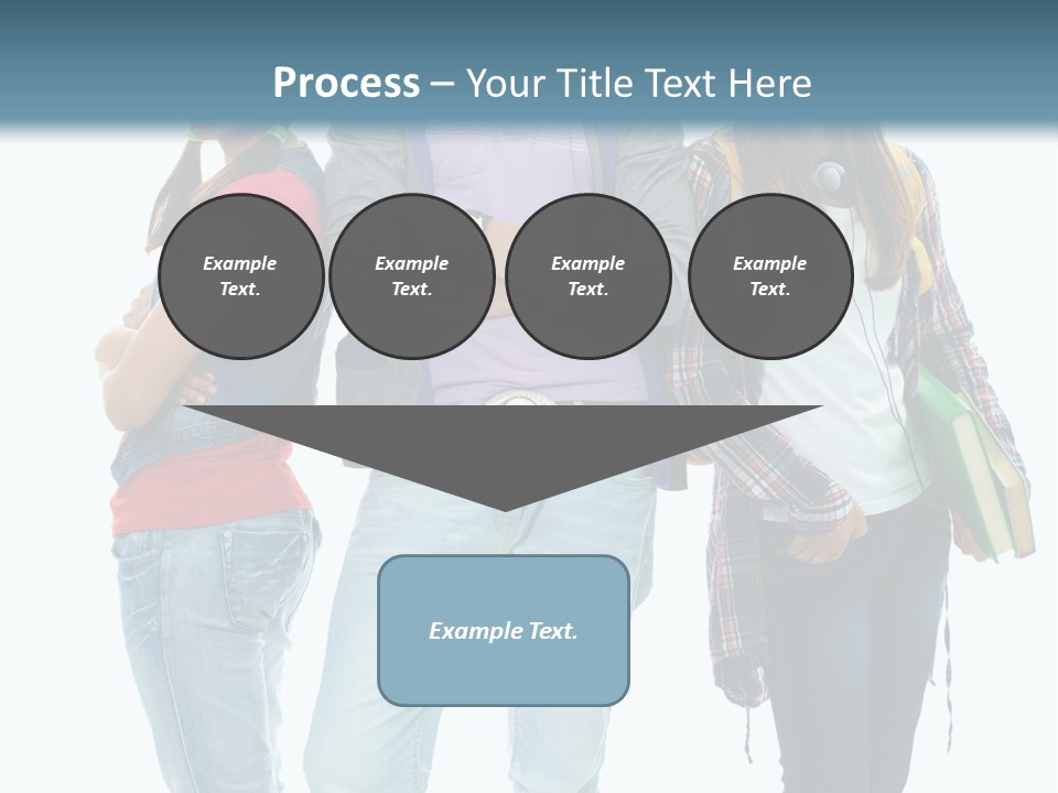 Crossed Female Person PowerPoint Template