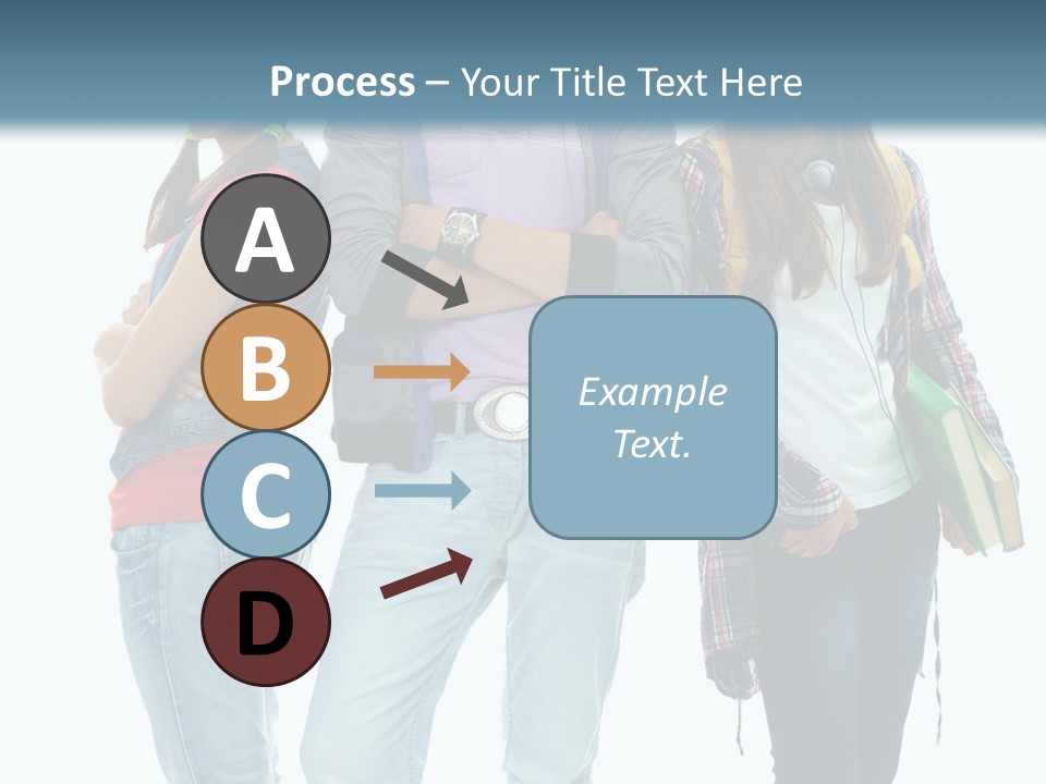 Crossed Female Person PowerPoint Template