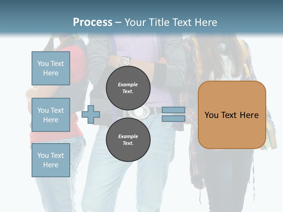 Crossed Female Person PowerPoint Template