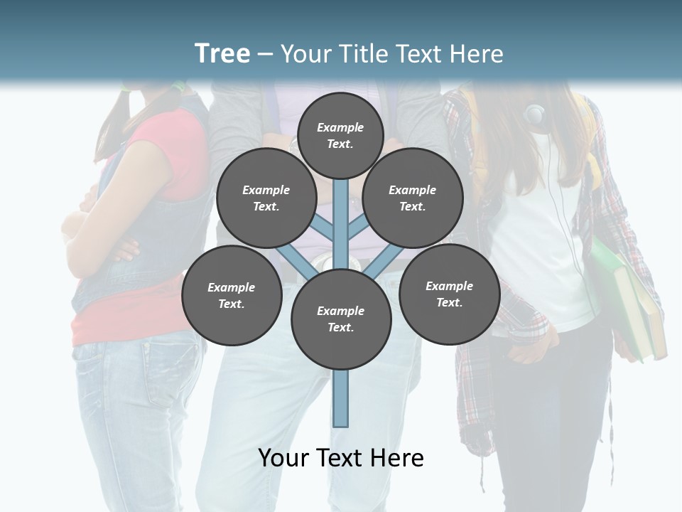 Crossed Female Person PowerPoint Template