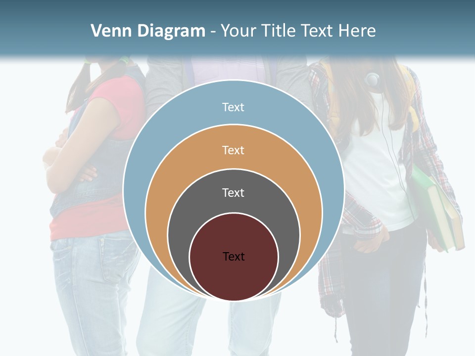 Crossed Female Person PowerPoint Template