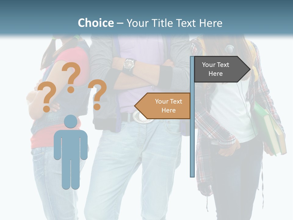 Crossed Female Person PowerPoint Template