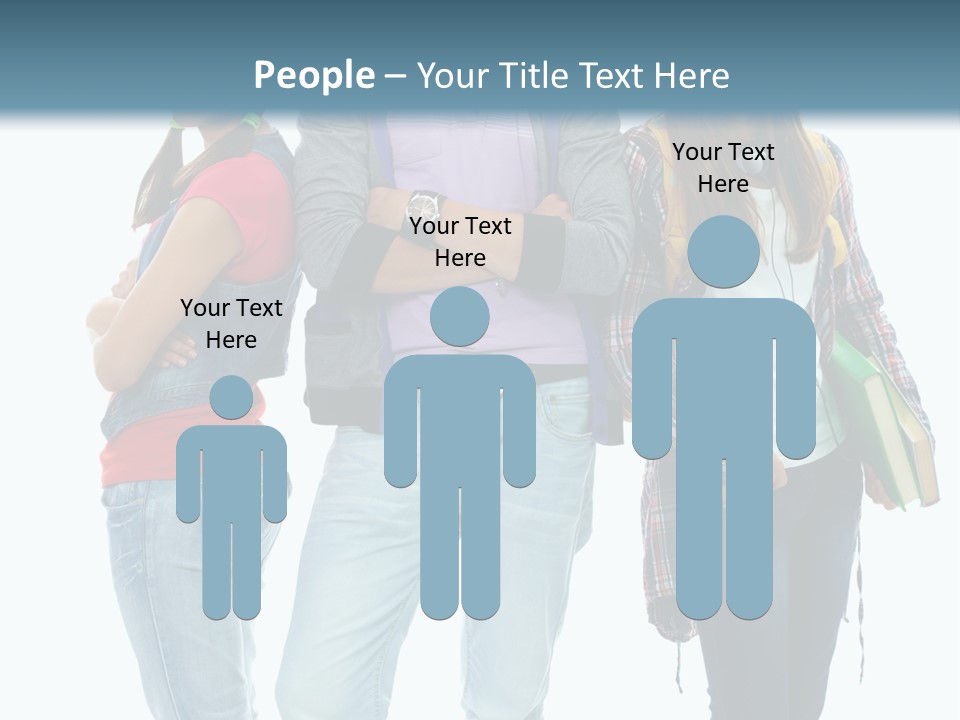Crossed Female Person PowerPoint Template