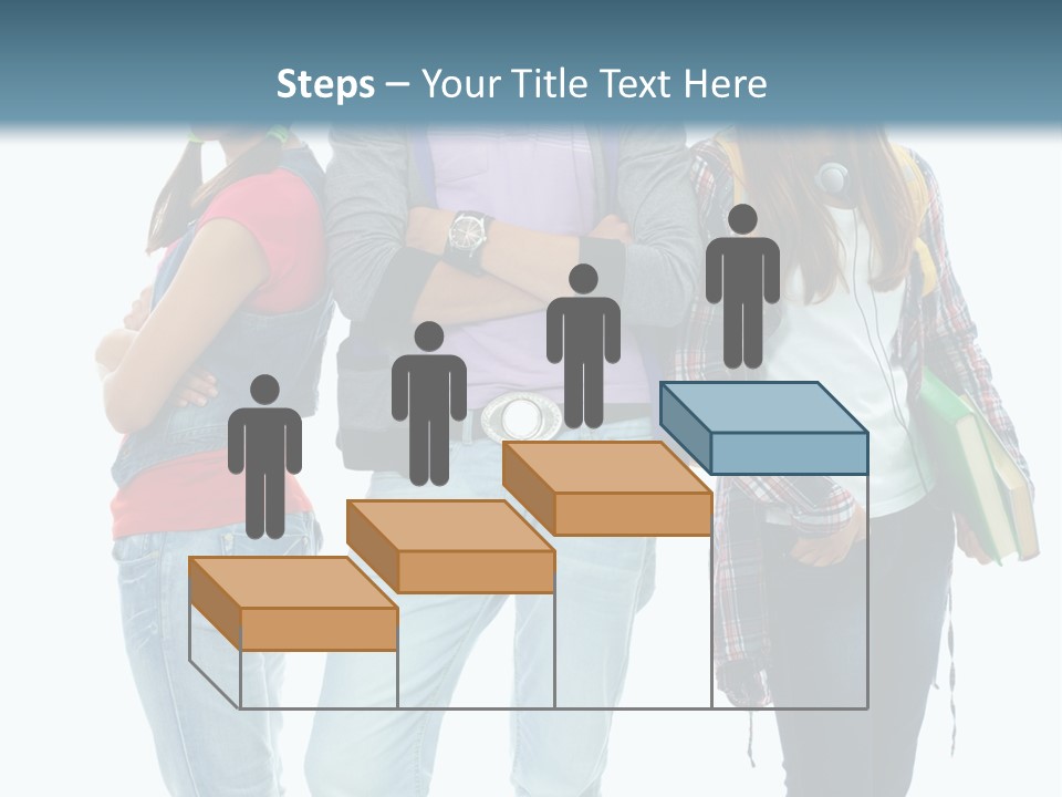 Crossed Female Person PowerPoint Template