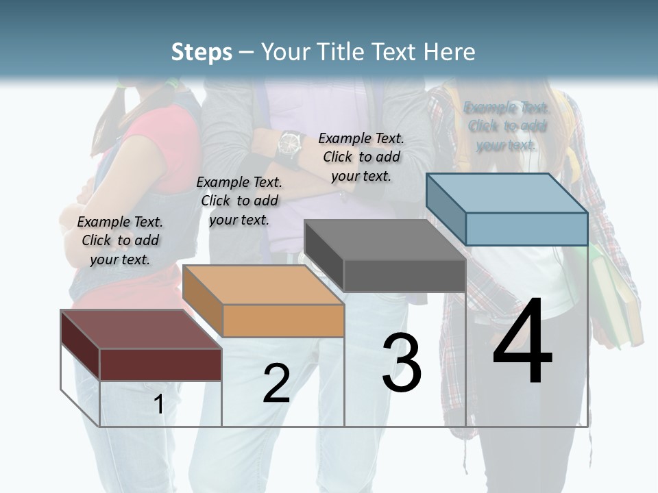 Crossed Female Person PowerPoint Template