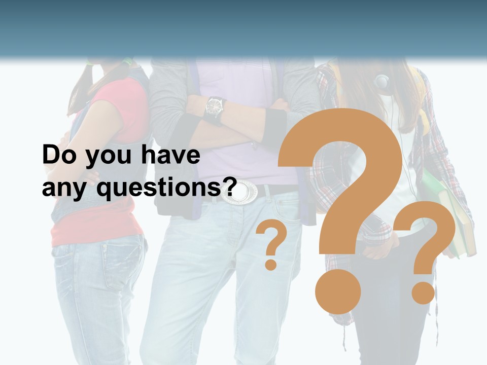 Crossed Female Person PowerPoint Template