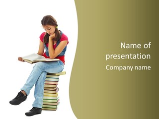 Girl Student Lifestyle PowerPoint Template