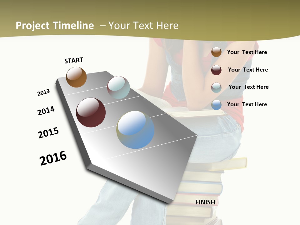 Girl Student Lifestyle PowerPoint Template