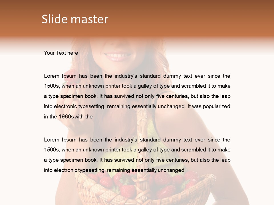 Eating Strawberry Breakfast PowerPoint Template