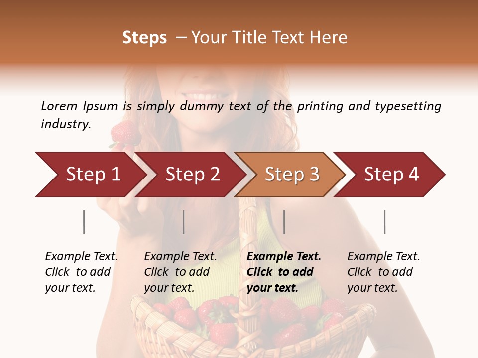 Eating Strawberry Breakfast PowerPoint Template