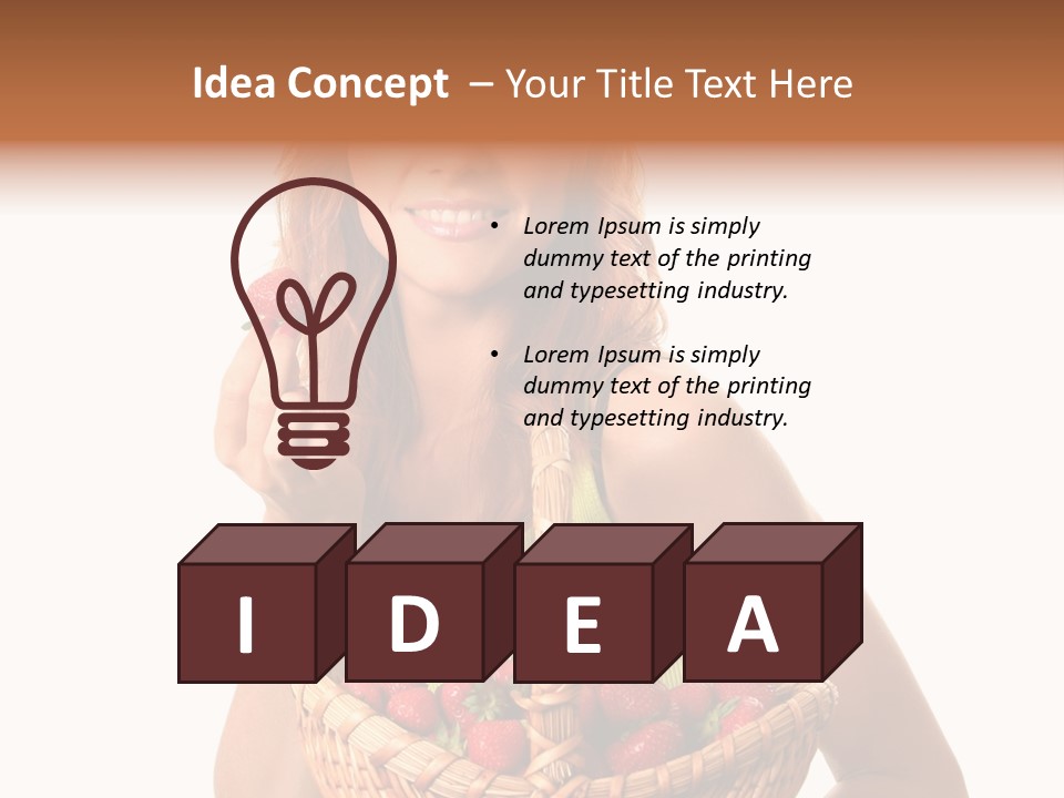 Eating Strawberry Breakfast PowerPoint Template