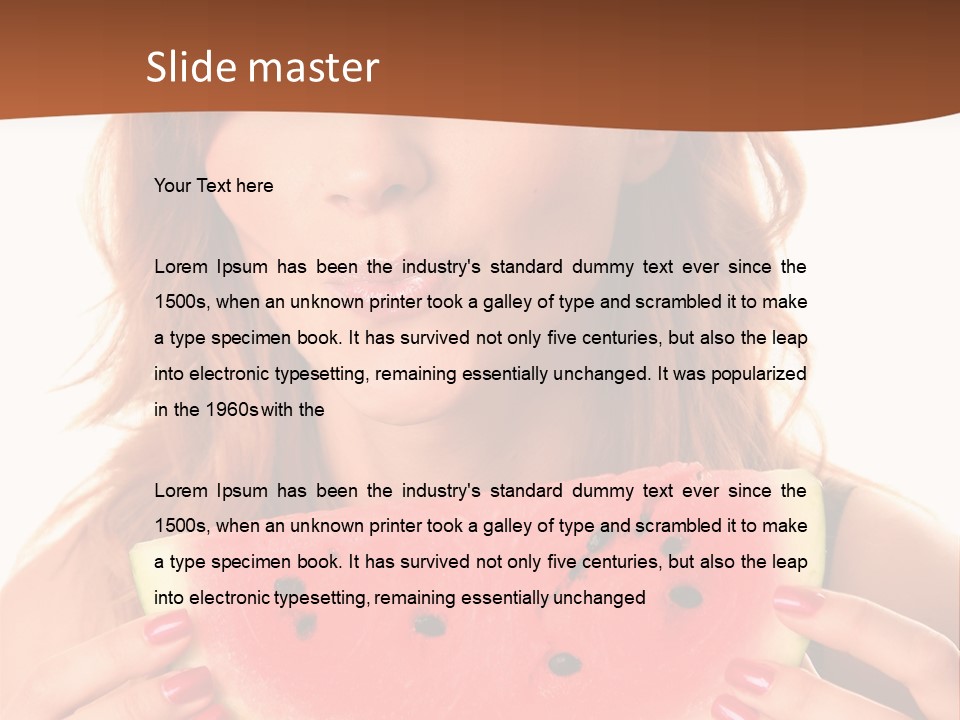 Attractive Person Green PowerPoint Template