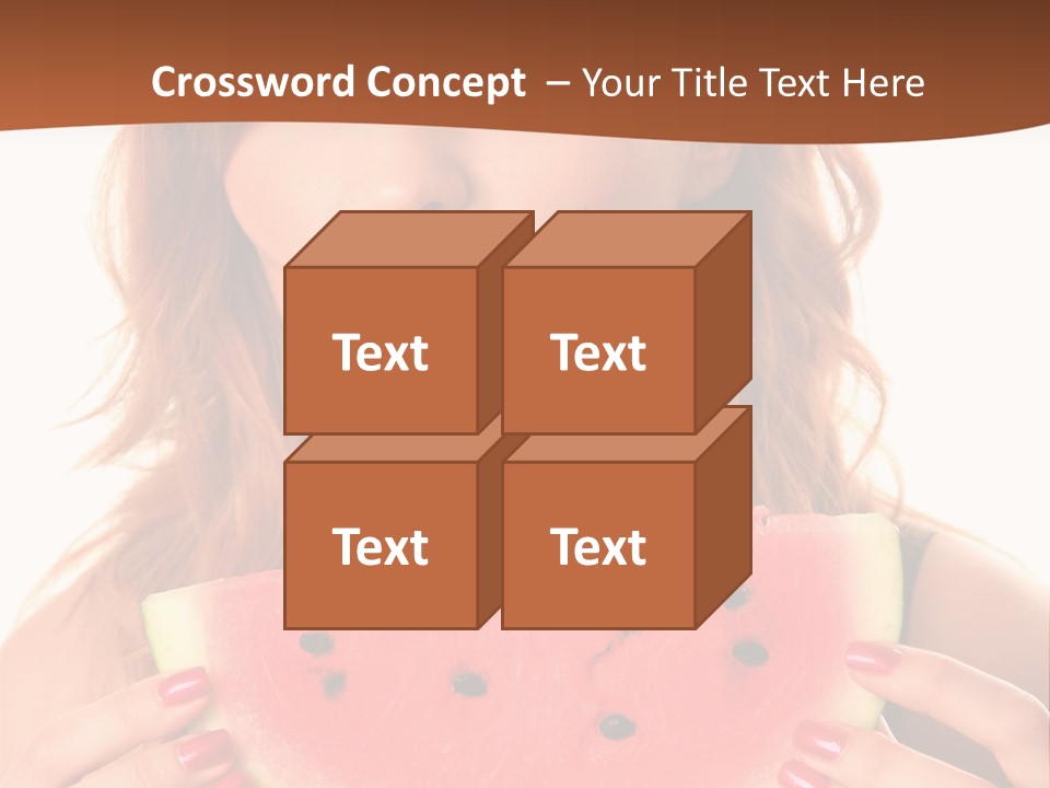 Attractive Person Green PowerPoint Template