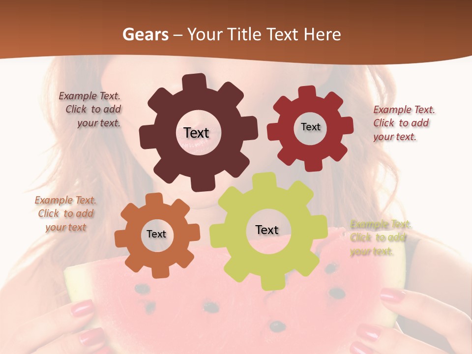 Attractive Person Green PowerPoint Template