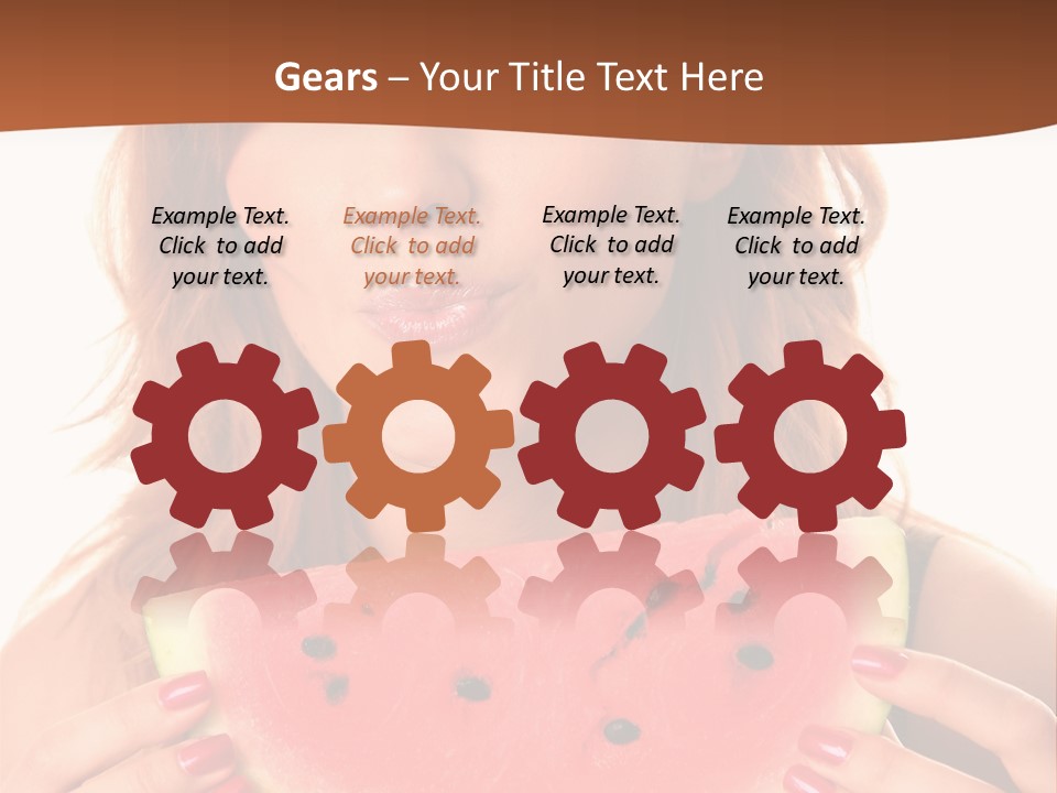 Attractive Person Green PowerPoint Template