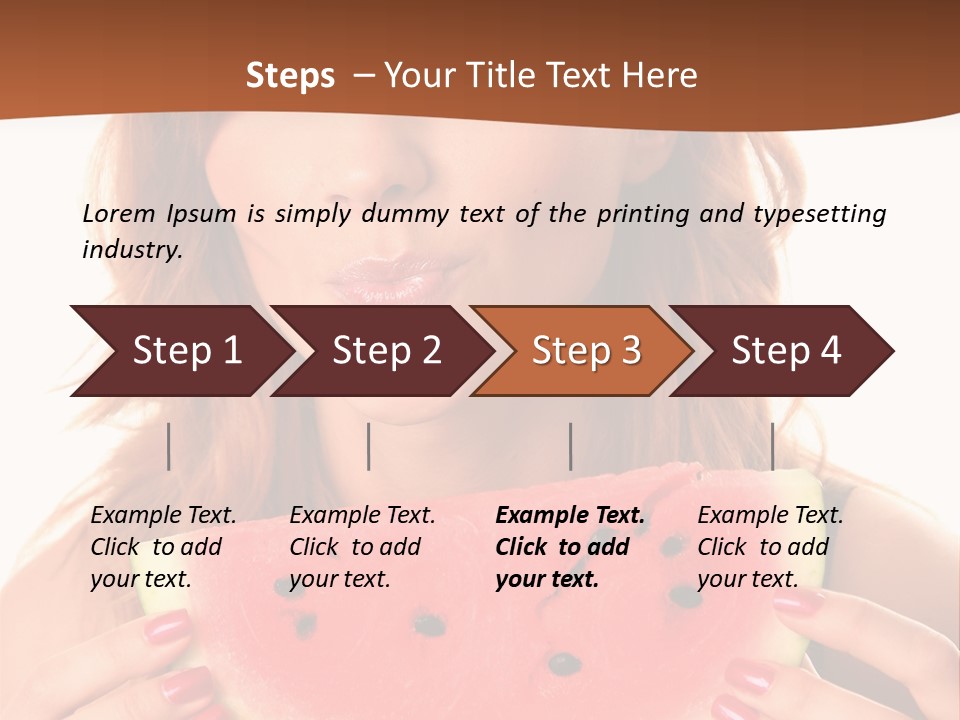 Attractive Person Green PowerPoint Template