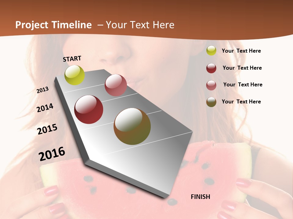Attractive Person Green PowerPoint Template