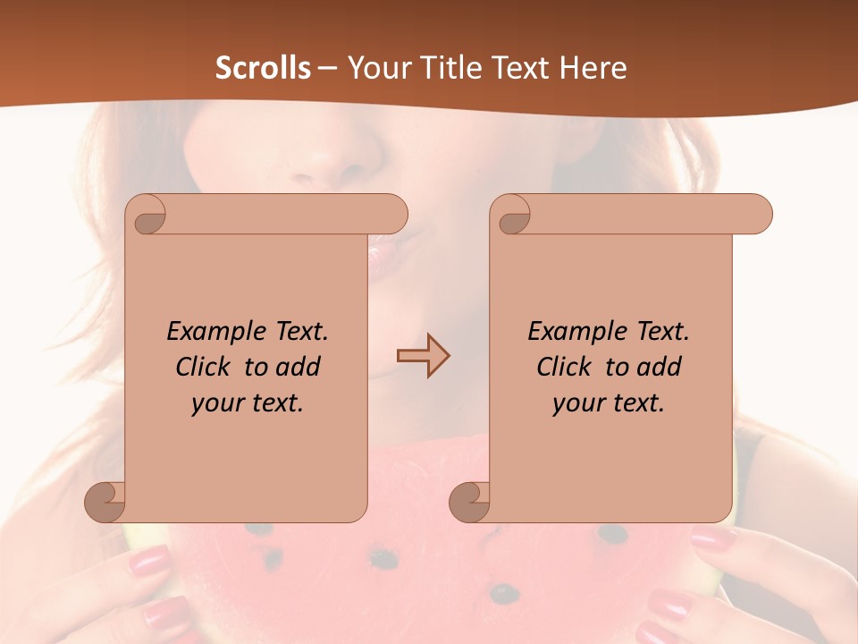 Attractive Person Green PowerPoint Template