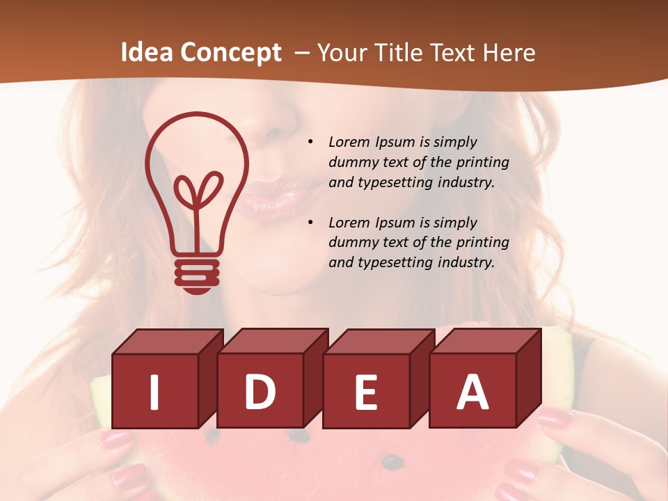 Attractive Person Green PowerPoint Template