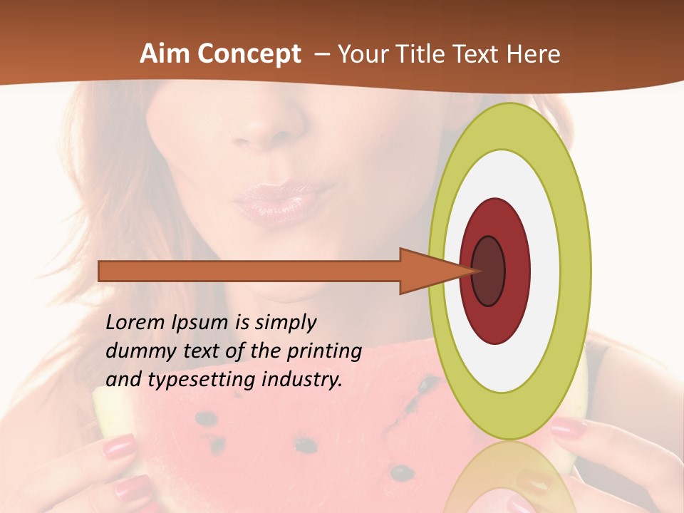 Attractive Person Green PowerPoint Template