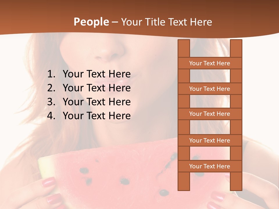 Attractive Person Green PowerPoint Template