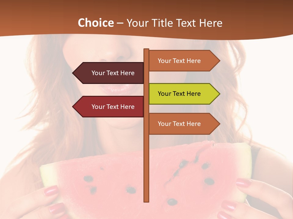 Attractive Person Green PowerPoint Template