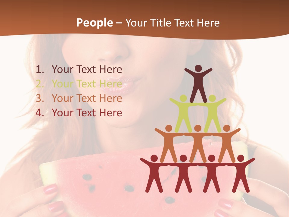 Attractive Person Green PowerPoint Template